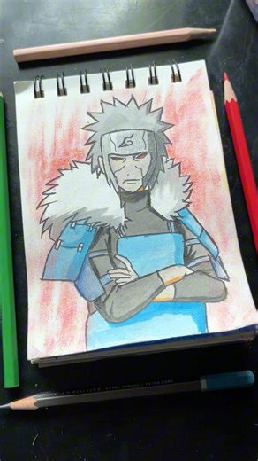 Tobirama Senju Watercolor Painting || Naruto drawing || #animedrawing #anime #drawing #art #shorts