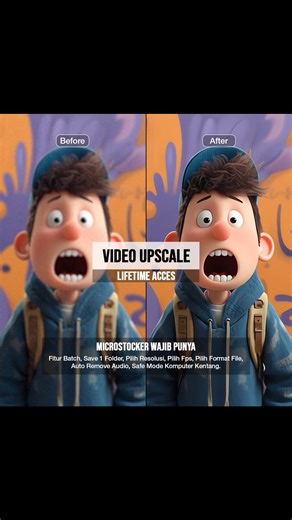 Eko Dwi Listianto | Adobe Stock Contributor on Instagram: "Comment Dibawah ya👇👇 Tinggal Pakai Sat Set ( Tanpa Perlu Tools Tambahan ataupun API apapun, atau langganan apapun, semua FREE selamanya untuk anda setelah pembelian hehe ) Format Output Bisa Pilih Ke : MOV, MP4, AVI, MPG Upscale Ke : Full HD ataupun 4K Ringkasan Fitur : - Fitur Batch ( Sekali Banyak Proses Video ) - Fitur Simpan Dalam 1 Folder - Fitur Pilih Resolusi - Fitur Pilih FPS - Fitur Pilih Format File - Fitur Pilih Hapus Audio 