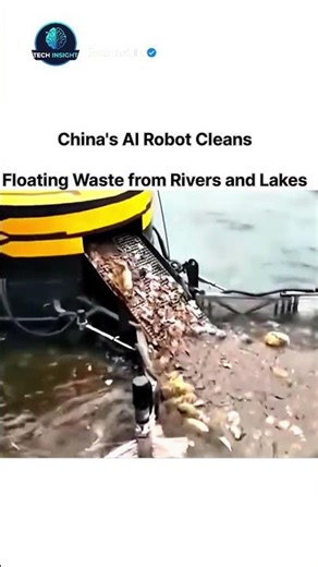 China's AI Robot: Cleaning Rivers & Lakes in Seconds! 🌊🤖#trending #viral #innovation