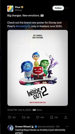 ‘Anxiety’ is introduced in new ‘Inside Out 2’ teaser trailer