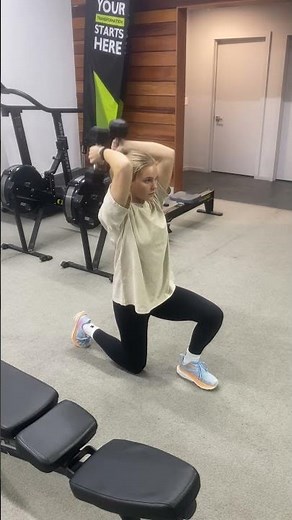 Overhead DB Tricep Extensions Half Kneeling