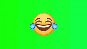 Yellow Laughing Face Emoji Chroma Key Animation for Video Projects