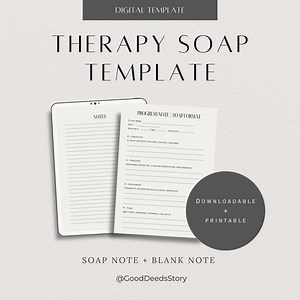 Therapist SOAP Note Template: Editable Counseling Progress Notes (printable PDF) - Etsy UK