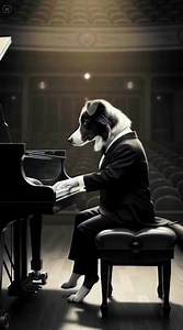 Moonlight Pawformance – Dog Pianist Plays Debussy Arabesque No. 1 #cutedog #funnydogvideos #shorts