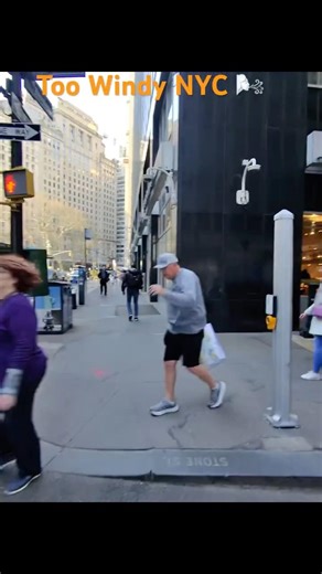 Too Windy Today in NYC – Funny Street Walk Lower Manhattan POV 🌬️ #shorts