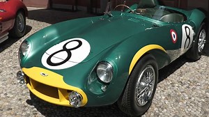 Classic 1950s Aston Martin showcased at a festival