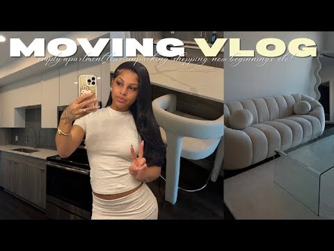 MOVING VLOG: Empty Apartmenr Tour + Unpacking + New Beginnings + Shower Must Haves + Shopping, etc!