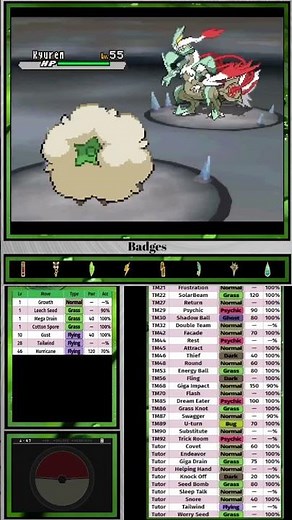 Pokemon White2 Challenge Mode Whimsicott Solo Run WhiteKyurem Battle