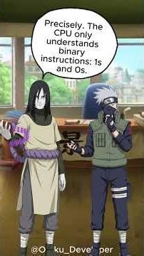 Kakashi explains how computers understand binary using Naruto jutsu.. #naruto #developer #startup