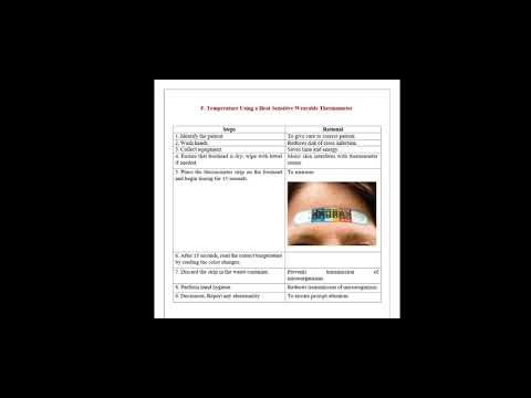 Learn how to measure body temperature using a heat-sensitive wearable thermometer