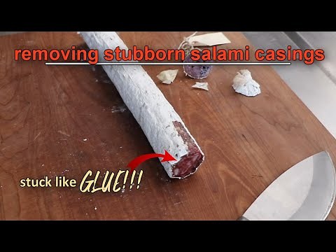 How to quickly remove a stubborn salami casing - Salami Problems
