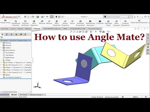 Solidworks assembly tutorials | How to use assembly angle mate?