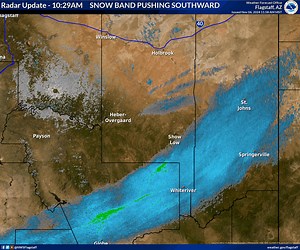 5.6K views · 77 reactions | Noon Update: the snow band behind a strong cold front continues to push south through the White Mountains region. This band will exit the area later this afternoon. Elsewhere at noon, most areas were dry with the exception of a few isolated snow showers in far northern Arizona. | US National Weather Service Flagstaff Arizona | Facebook