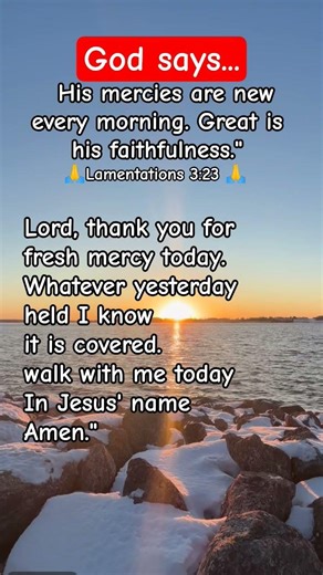 New Mercies Every Morning 🌅 #morningprayer #bibleverse #faith