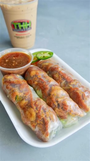 Our Grilled Pork Spring Rolls are perfect snacks for on the go! Come grab-and-go yours today! #thhsandwiches #Vietnamesefood #ngon #banhmi #vietnameserestaurant #foodtogo #ocrestaurant #LittleSaigon #vietnamesecoffee #springrolls #summerrolls #grilledpork | THH Sandwiches - Garden Grove | Facebook