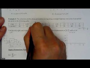Calc 1 - Riemann Sum from Table