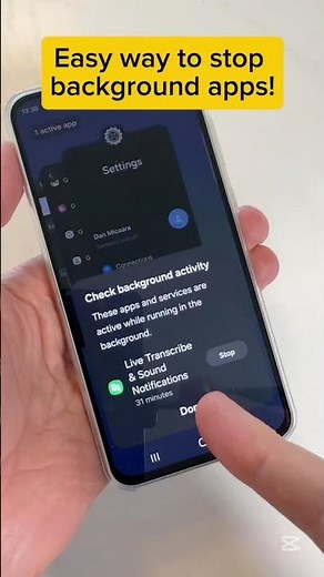 Easy way to stop background apps on Samsung Galaxy phones! #samsunggalaxy #samsungtips #shorts￼