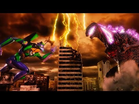 Shin Godzilla vs Evangelion vs Angel Ghidorah Full Fight HD