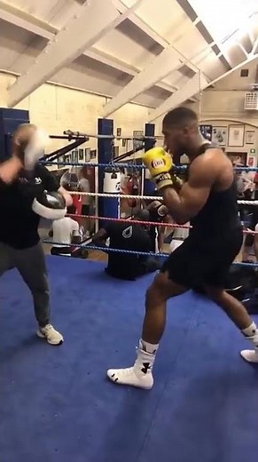 Throwback to Anthony Joshua training at Finchley ABC, his amateur gym. 🥶