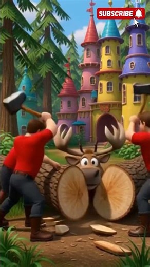 Moose Rescued From Inside a Giant Log 🦌🌳 | Shocking Forest Rescue #PenguinRescue 🐧 #Animals 🐾