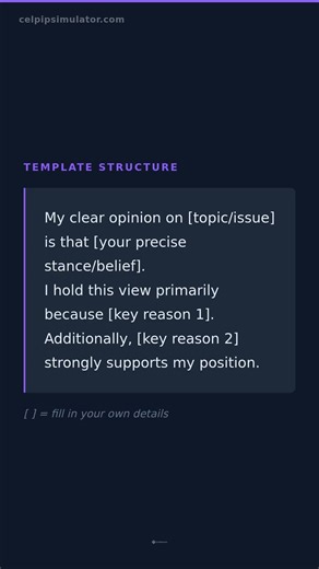 CELPIP Speaking Task 6: Exact Opinion Template (2025)