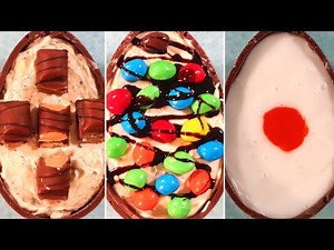 Homemade Easter Eggs Trio Recipe | Cream Egg - Oreo Peanut Butter Cheesecake - Kinder Bueno Egg