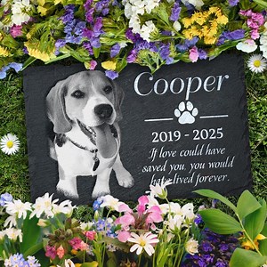Pet Memorial Stone Dog Memorial Stone, Memorial Garden Stone Pet Headstone With Photo, Pet Grave Stone Pet Grave Marker, Pet Sympathy Gift - Etsy