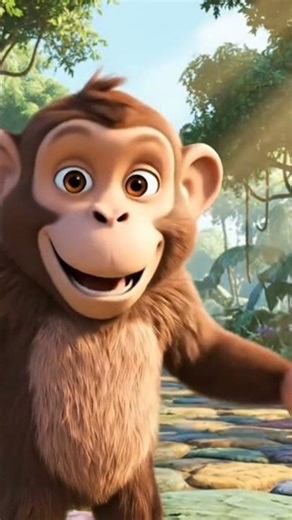 Pixar Style Hindi Story: Monkey & The Little Child 🌟 ​#HindiStories #3DAnimation