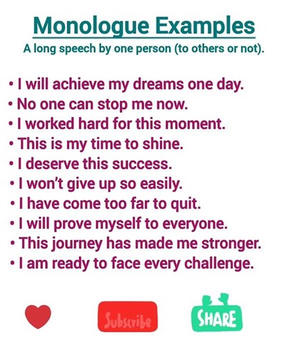 Monologue Examples😊 l English Grammar l English Speaking l #englishhelp001