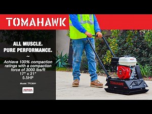 Tomahawk 5.5 HP Honda Vibratory Plate Compactor Tamper Powered by GX160 Engine