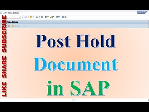 How to Post Hold Document in SAP