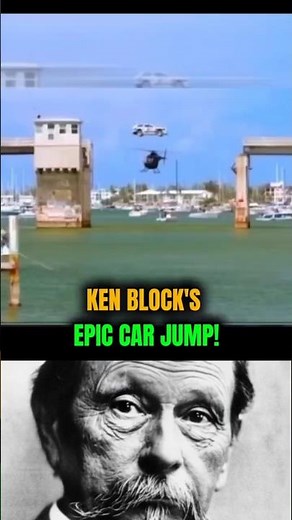 Ken Block's Epic Car Jump! 🚗🤯☠️ #KenBlock #StuntDriving #EpicJump #CarStunts #HelicopterStunt #cars