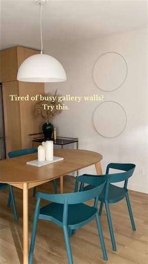 Design tip ✨ Add texture w/o clutter — paint MDF rounds wall color 🤎 #MinimalistDecor #diyhome