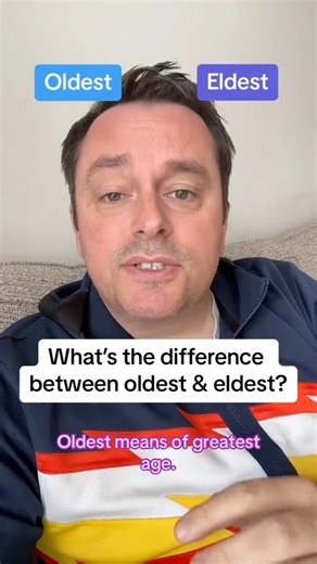 Oldest & eldest are two commonly confused words. Hopefully this help. #words #grammar #english #englishlesson #ielts | Knox Study