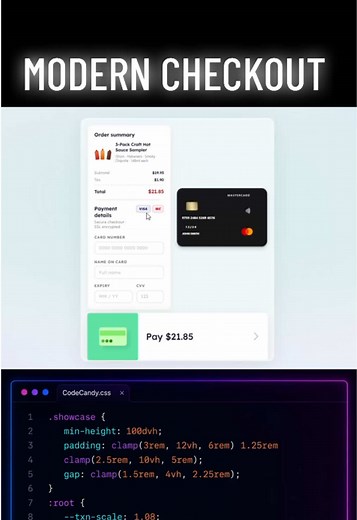 Gotta make your checkout look clean 🫡 #programming #webdev #css #html #javascript