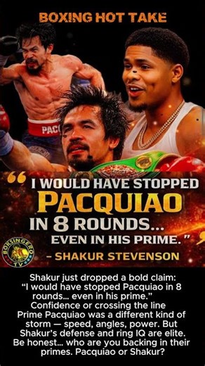 I would have stopped Pacquiao in 8 rounds - Shakur