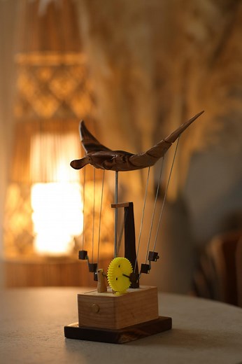 Handmade Wooden Automata – Flying Manta Ray | Mechanical Ocean Art | Home Wood Decor Gift (christmas Packaging) - Etsy