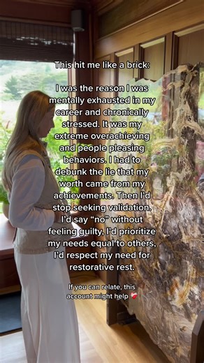 I believed lies about my self-worth that drove me to complete exhaustion, chronic stress and burnout #burnout #burnoutrecovery #workstress #stressmanagement #chronicstress