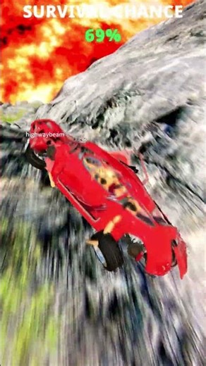 Fire Truck and Cars vs Giant Lava Pit – BeamNG.drive #6 #beamng #shorts #truck #automobile