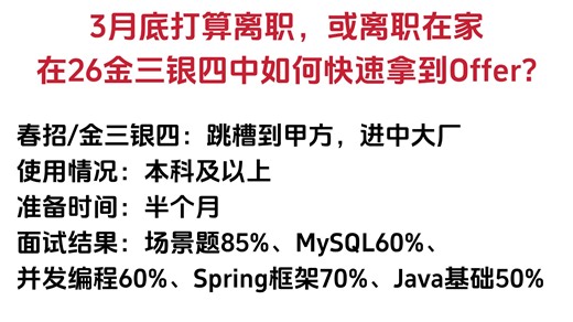 2026 4月Java后端面试突击最快的方法(没有之一)实战经验丰富，但基础的知识落下了，看完这一篇就够了，包括八股文/Java基础/并发编程/JVM/My
