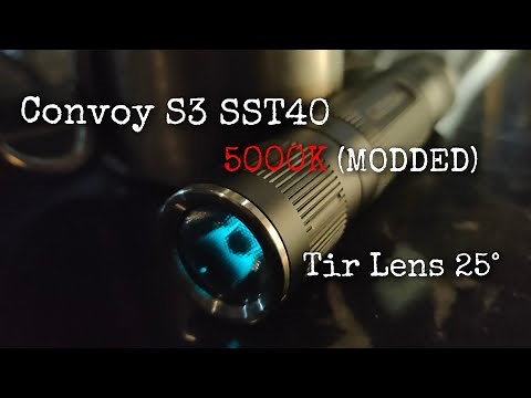 Tir Lens 25° Convoy S3 SST40 5000K (Modded)‼️[BEAMSHOT Review]