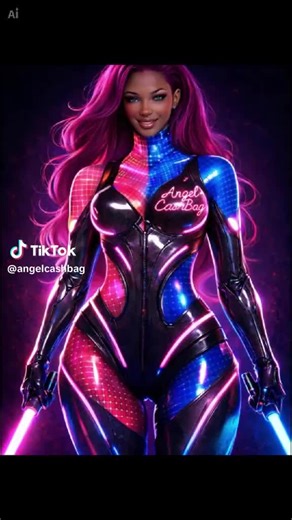 Angel-CashBag® NEON Queen 👑 Design Reveal #angelcashbag #neonqueen #gamerqueen #gamergirl #neonlights