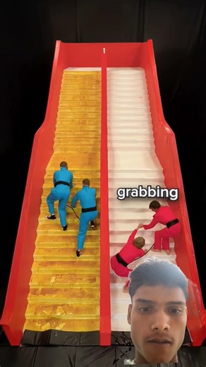 Sticky Stairs vs stick stairs #shortvideo #trending