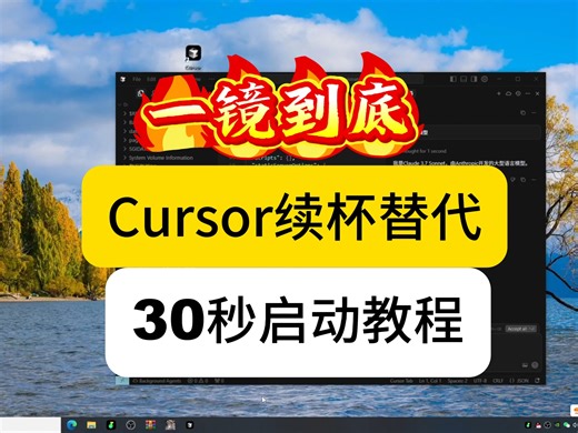30秒Cursor变免费，一键丝滑流畅的Claude满额操作，地址在 https冒号123684.com/s/ukekTd-euol