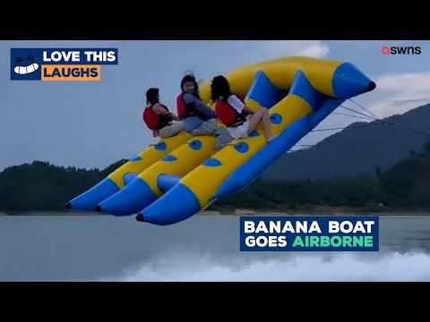 Banana boat goes airborne 💨 | LOVE THIS!