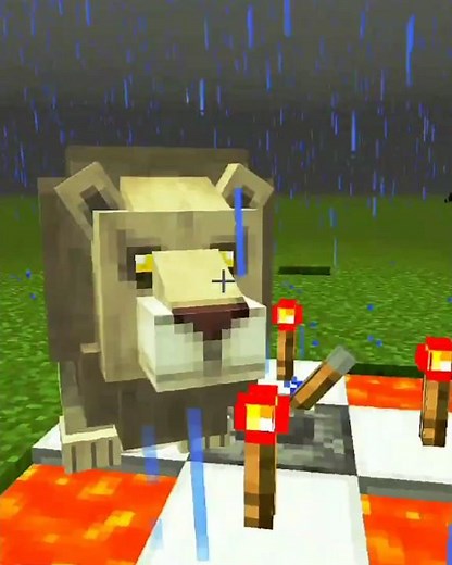 Minecraft i spawn lion 🦁 with herobrine sponer in Minecraft #trending #viral #minecraft #shorts