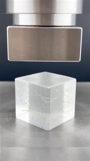 Metal Veins Inside Sugar Glass | ASMR 🧊🔥#shorts