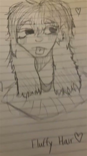 Fluffy hair ❤️ #art #artdrawing #idontknowwhattoputhere #artist #drawing #doodle #fluffyhair