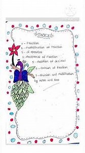 Fa 3 project work|Fractions and decimals project work class 6| |6th class maths project work