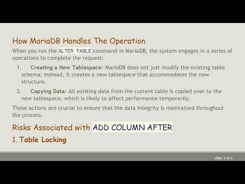 Understanding the Risks of ADD COLUMN AFTER in MariaDB/InnoDB